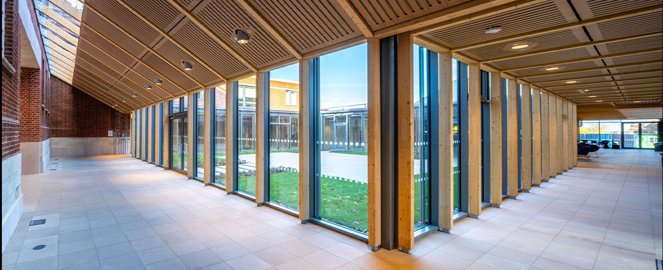 Corridor link at Haileybury School